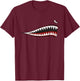 Shark Teeth P-40 Warhawk Nose Art WWII WW2 Vintage Aeroplane T-Shirt - T-Shirt | Maroon