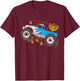 Kids Monster Truck Menorah Dreidel Toddler Boys Hanukkah Kids T-Shirt - T-Shirt | Maroon