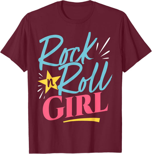 Rock N Roll Girl Purple Darla Purple , purple T-Shirt - T-Shirt | Maroon
