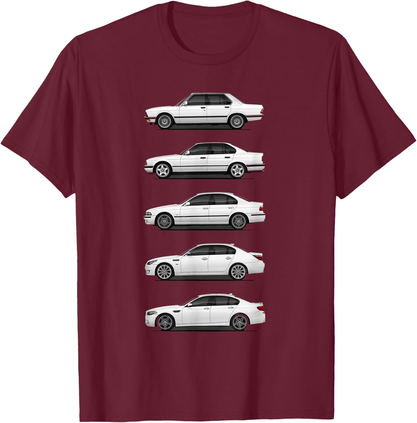 E39 5 Series - Evolution T-Shirt - T-Shirt | Maroon