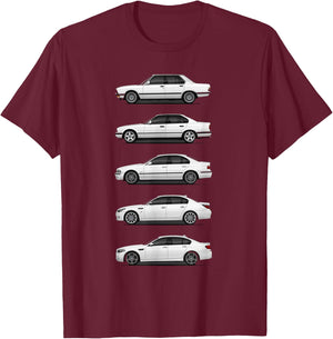 E39 5 Series - Evolution T-Shirt - T-Shirt | Maroon