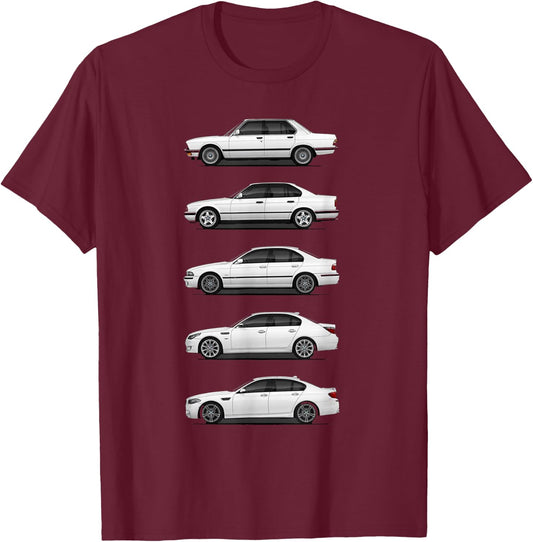 E39 5 Series - Evolution T-Shirt - T-Shirt | Maroon