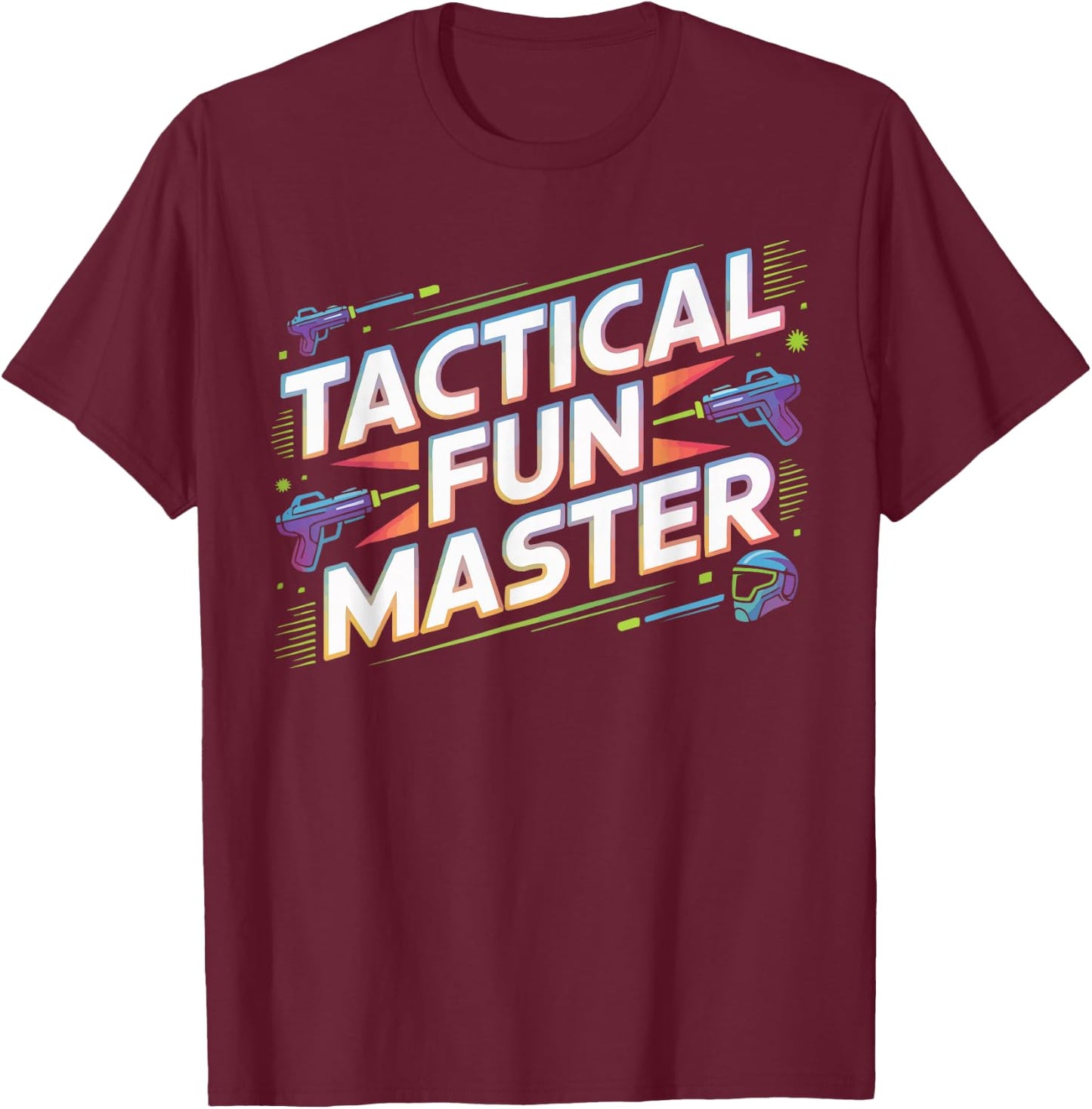 Laser Tag Pistol Lasertag Player Gungame Laser Tagging T-Shirt - T-Shirt | Maroon