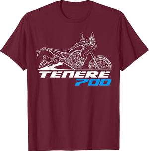 Tenere 700 for Adventure Motorcycle Riders T-Shirt - T-Shirt | Maroon