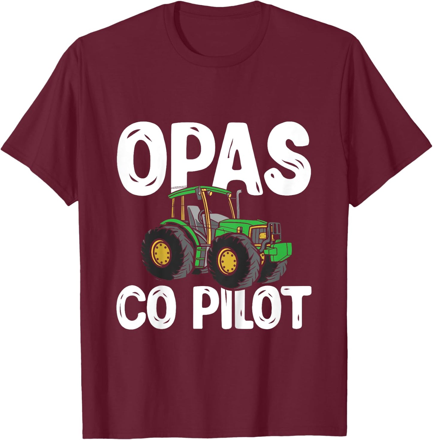 Zukünftiger Landwirt Trecker Traktor Opas Co Pilot T-Shirt - T-Shirt | Maroon
