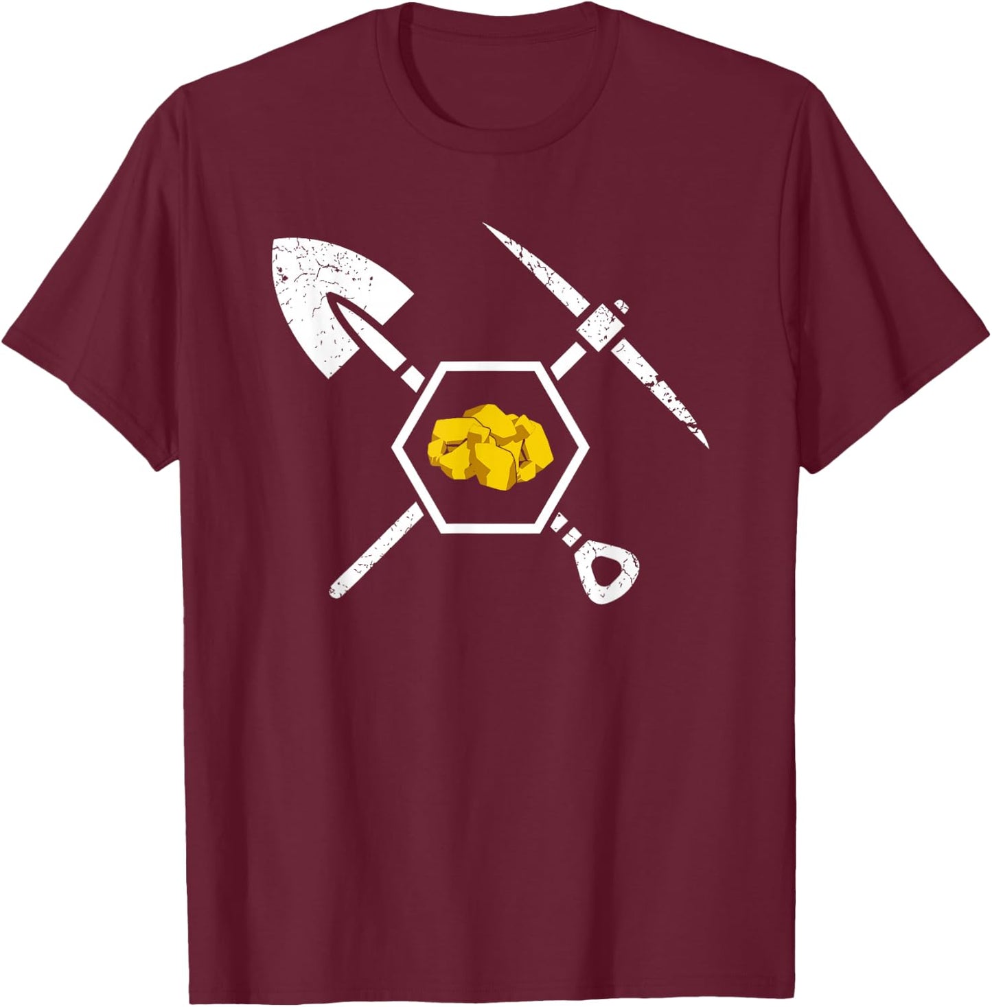 Gold Miner Prospecting Treasure Hunting Shirt T-Shirt - T-Shirt | Maroon