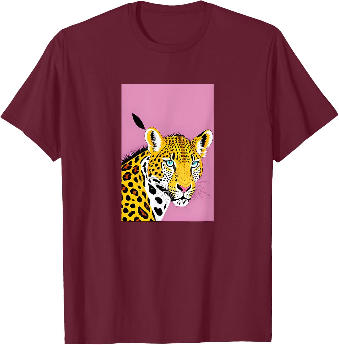 Western Cow Leopard Cheetha Serape Turquoise pink T-Shirt - T-Shirt | Maroon