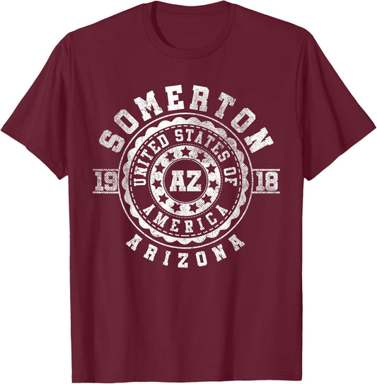 Somerton AZ | Arizona | Vintage City Apparels T-Shirt - T-Shirt | Maroon