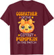 Godfather Of The Cutest Pumpkin In The Patch Halloween T-Shirt - T-Shirt | Maroon