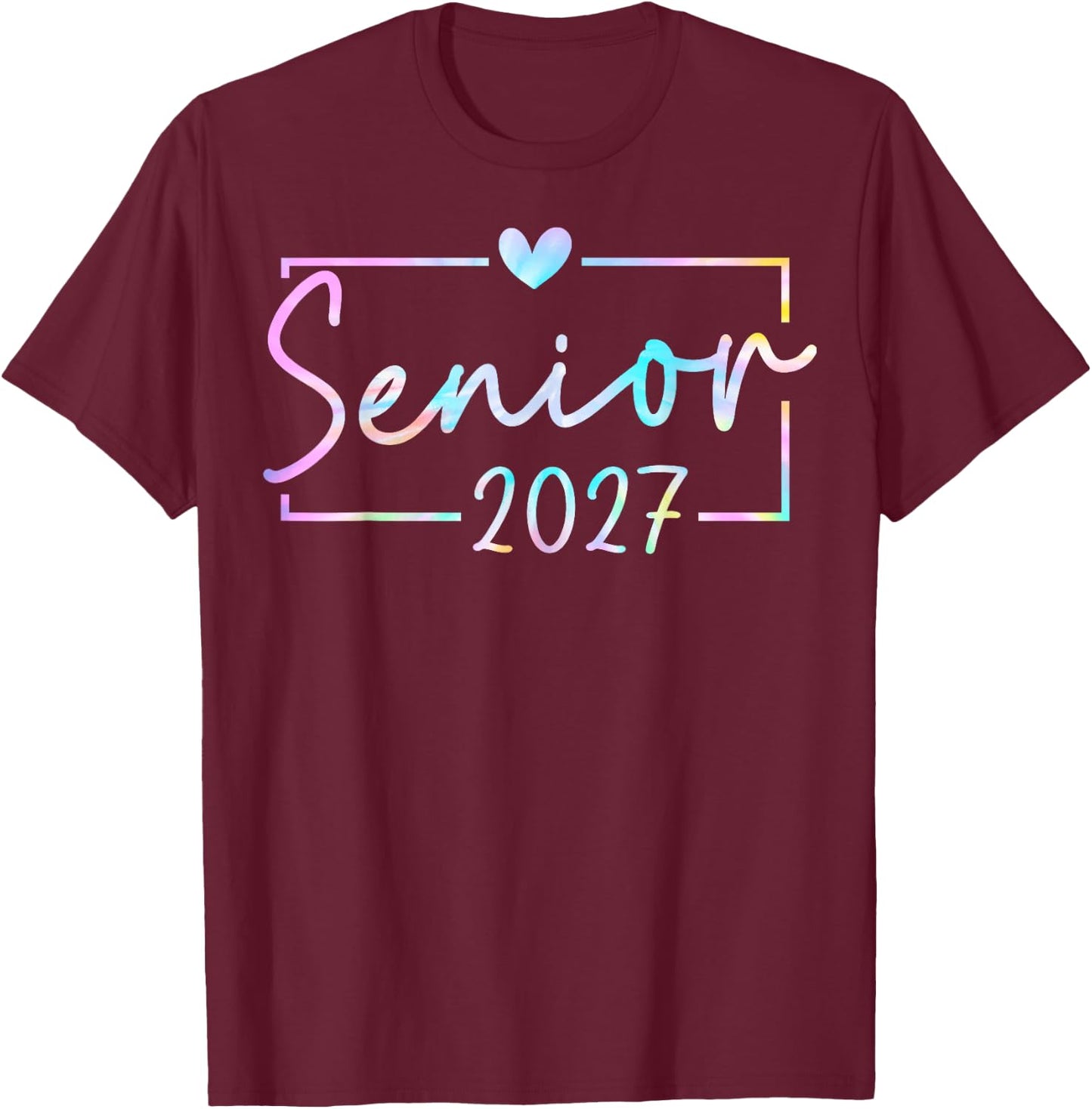 Senior 2027 Class of 2027 Senior Graduation 2027 Senior 27 T-Shirt - T-Shirt | Maroon