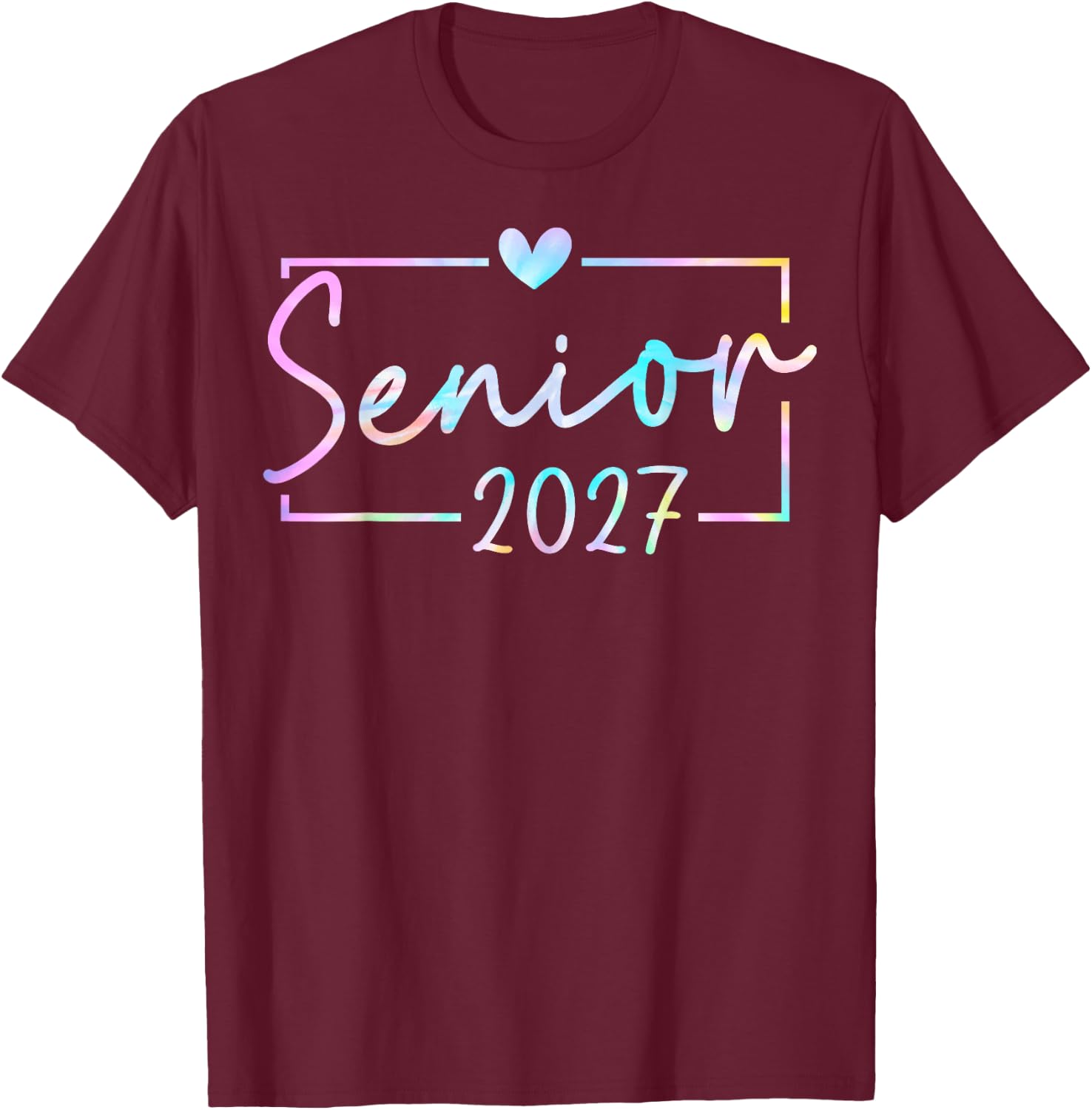Senior 2027 Class of 2027 Senior Graduation 2027 Senior 27 T-Shirt - T-Shirt | Maroon