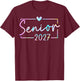 Senior 2027 Class of 2027 Senior Graduation 2027 Senior 27 T-Shirt - T-Shirt | Maroon