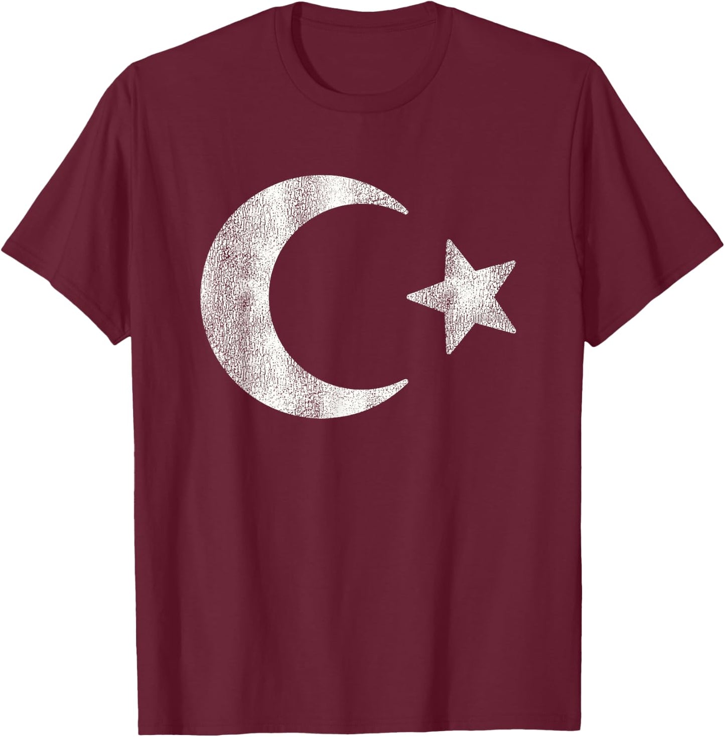 Vintage Turkish Flag Turkey Souvenir Ottoman Empire T-Shirt - T-Shirt | Maroon