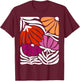 Vibrant Floral Lesbian Pride Art T-Shirt - T-Shirt | Maroon