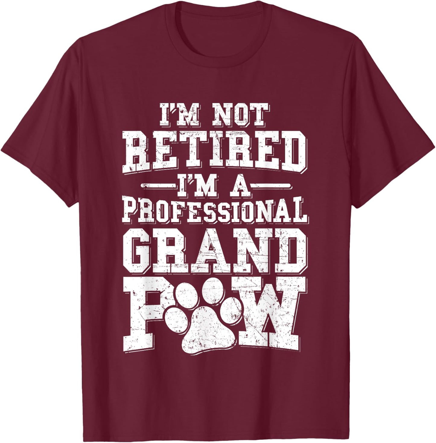 Grandpaw Dog Grandpa Shirts Grand Paw Gifts Men Grandfather T-Shirt - T-Shirt | Maroon