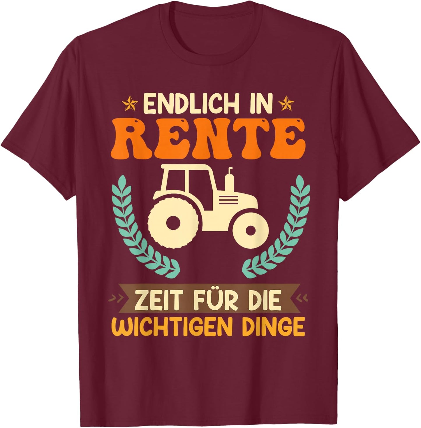 Farmers in Retirement Farm Pensioner , black T-Shirt - T-Shirt | Maroon