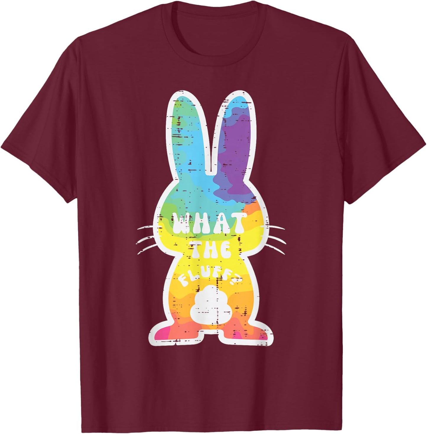 Easter Colorful Bunny Rabbit Men Women Kids T-Shirt - T-Shirt | Maroon