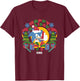 Sonic The Hedgehog Christmas Happy Holidays Vintage Logo T-Shirt - T-Shirt | Maroon
