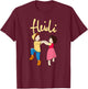 Heidi and Peter Dancing with Logo Yellow Cartoon TV Series , black T-Shirt - T-Shirt | Maroon