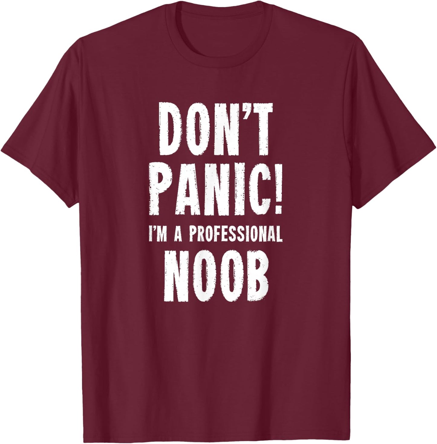 NOOB , Black, S T-Shirt - T-Shirt | Maroon