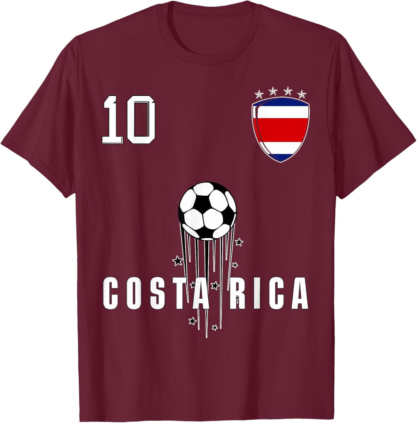 Costa Rica Flag Costa Rican Pride Lovers T-Shirt - T-Shirt | Maroon