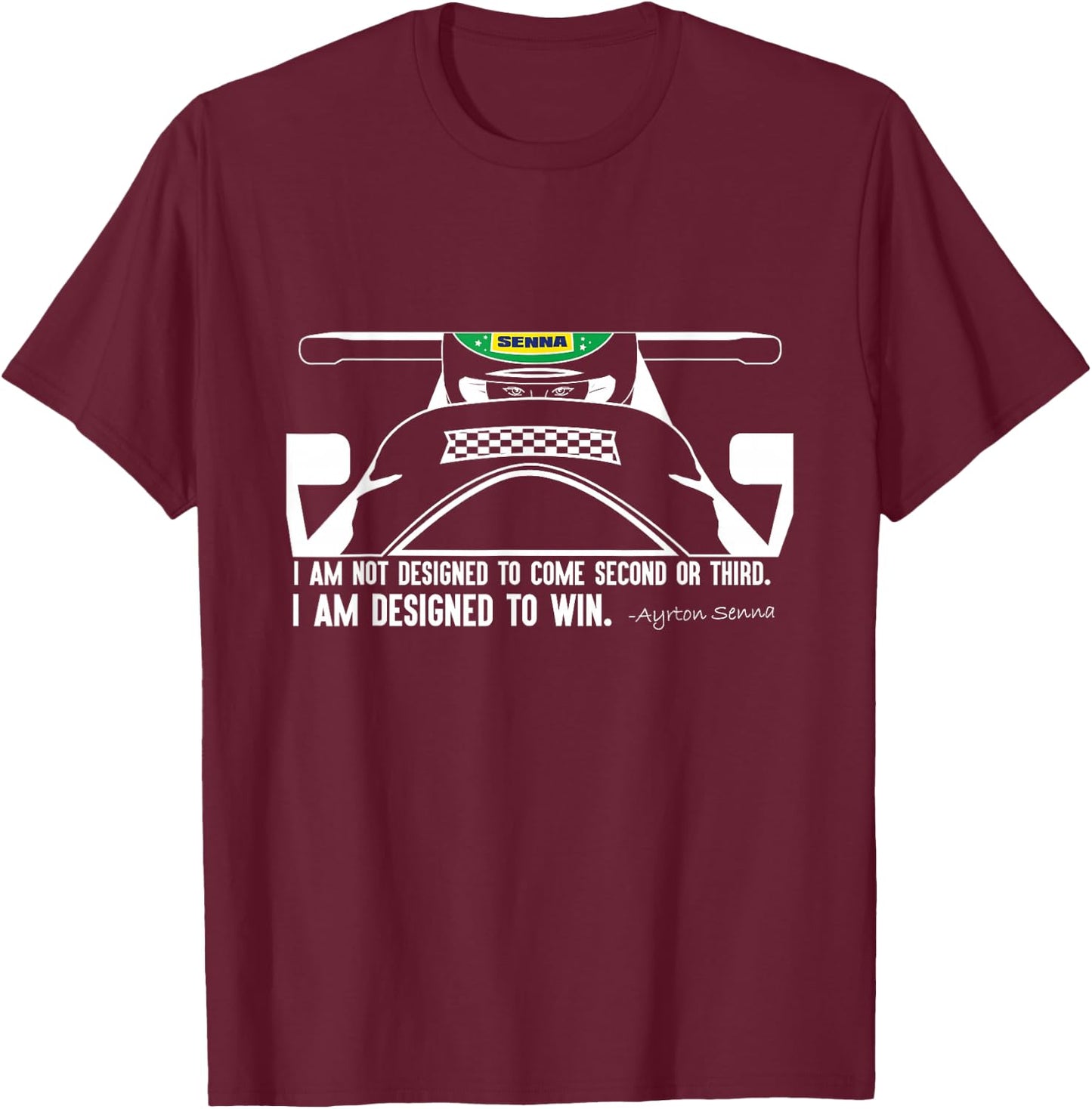 Entwickelt, um zu gewinnen - Senna T-Shirt - T-Shirt | Maroon
