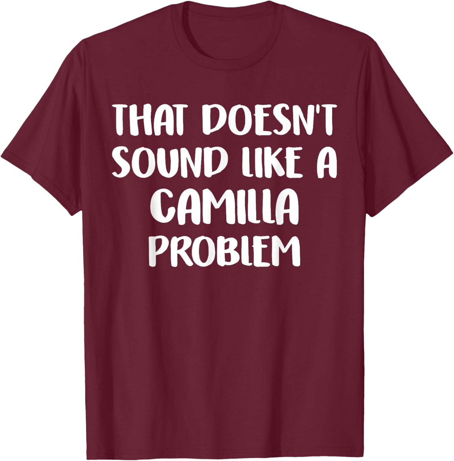 CAMILLA Personalized Cute Flower Girls CAMILLA Name T-Shirt - T-Shirt | Maroon