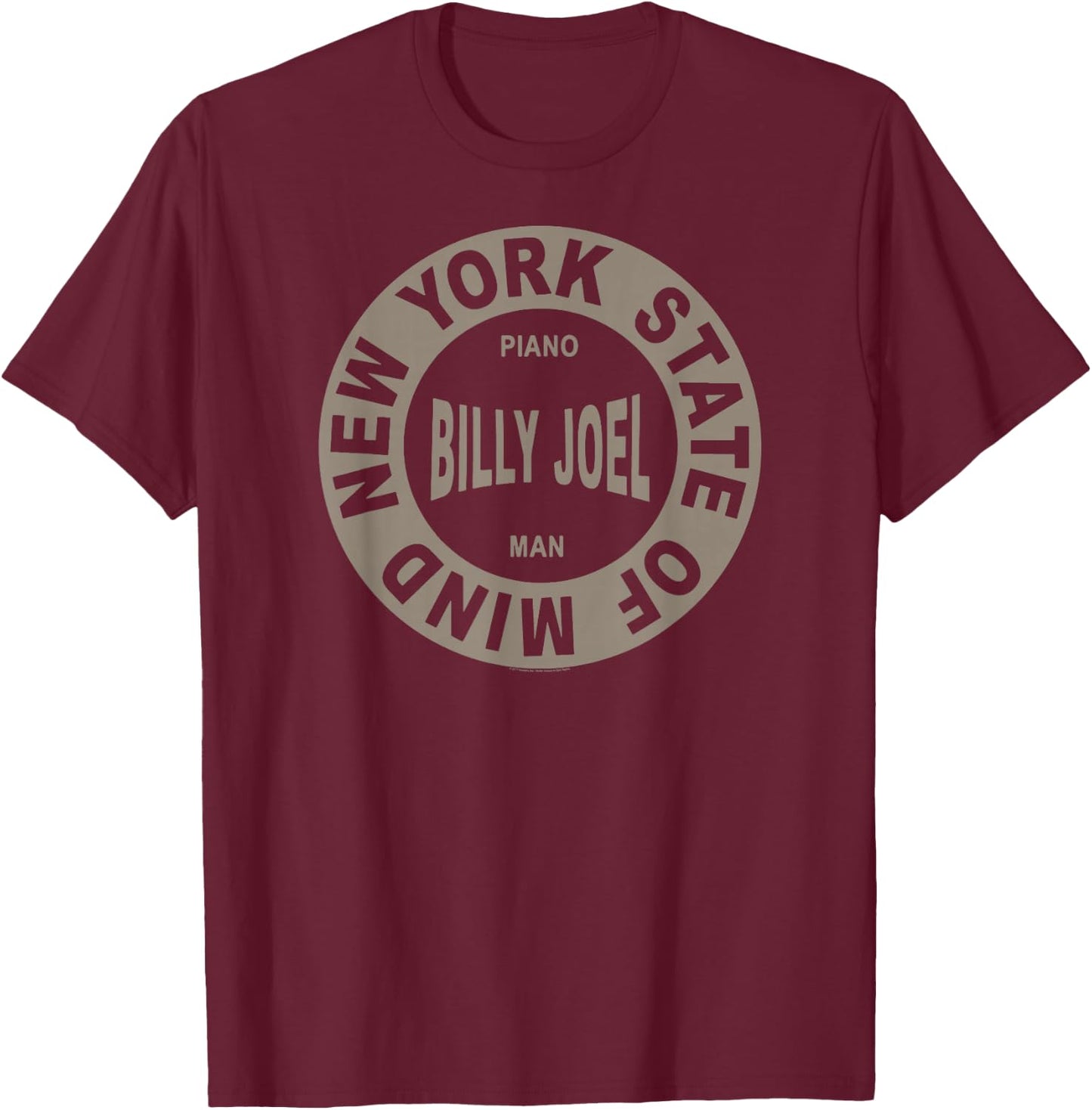 Billy Joel - New York State of Mind T-Shirt - T-Shirt | Maroon