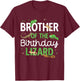 Reptile Brother Of The Birthday Lizard Themed Birthday T-Shirt - T-Shirt | Maroon