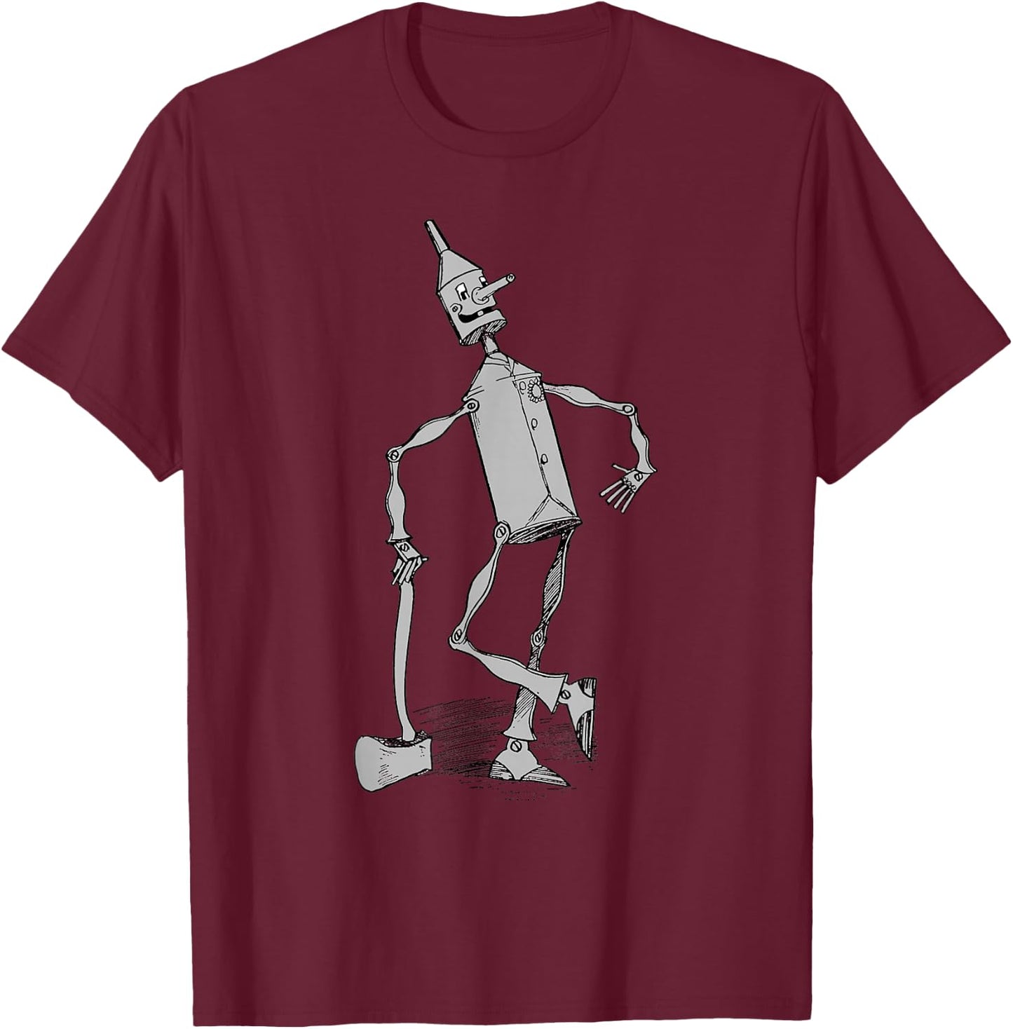 Tin Man Shirt - The Wizard Of OZ -Vintage Tin Man T-Shirt - T-Shirt | Maroon