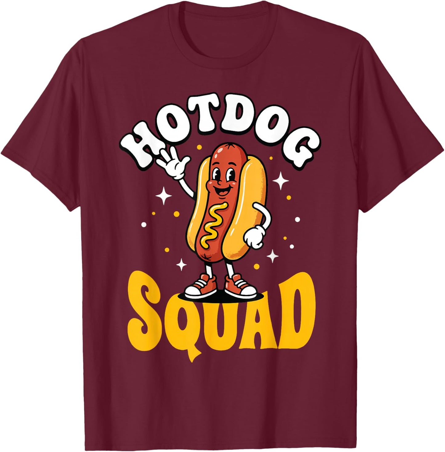 Hotdog Squad T-Shirt - T-Shirt | Maroon