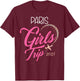 Trip Paris 2025 Holiday Weekend Birthday Squad T-Shirt - T-Shirt | Maroon