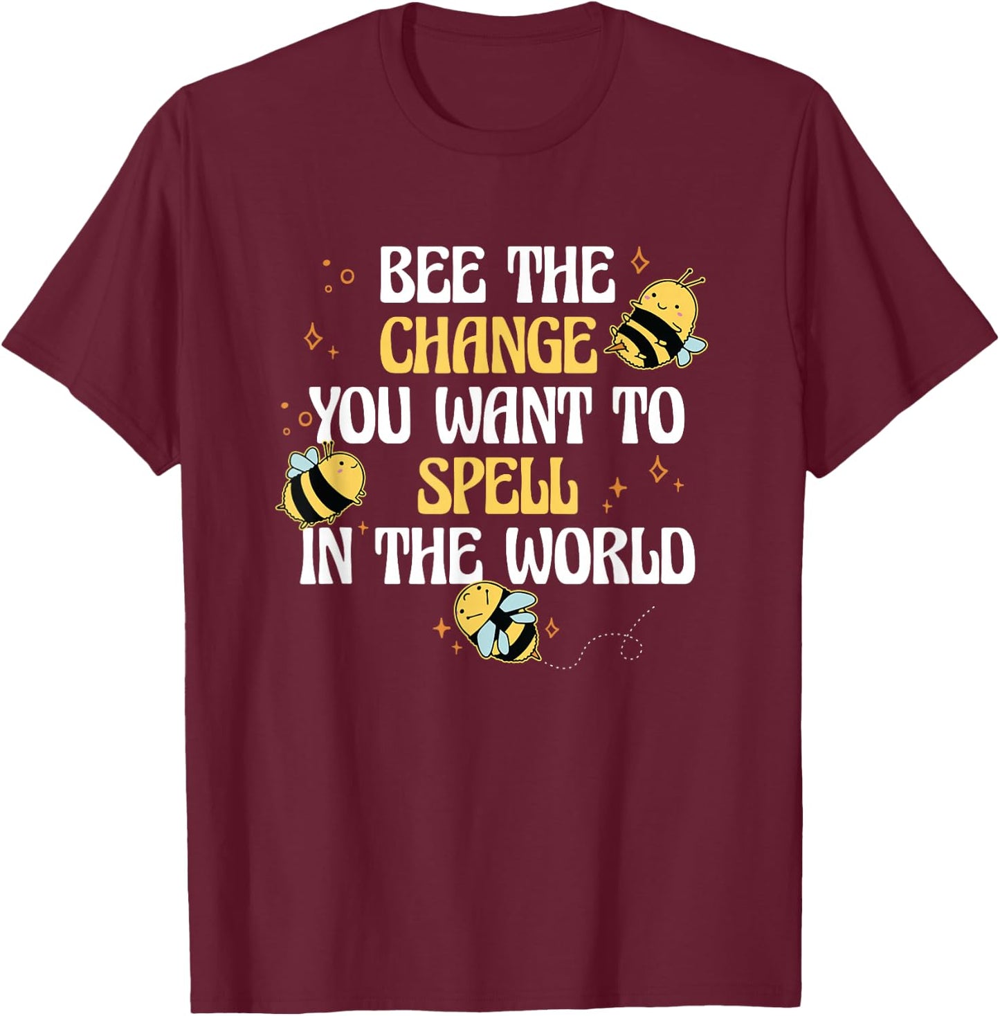 Spelling Bee Champion Competition Word Speller Spelling Bee T-Shirt - T-Shirt | Maroon