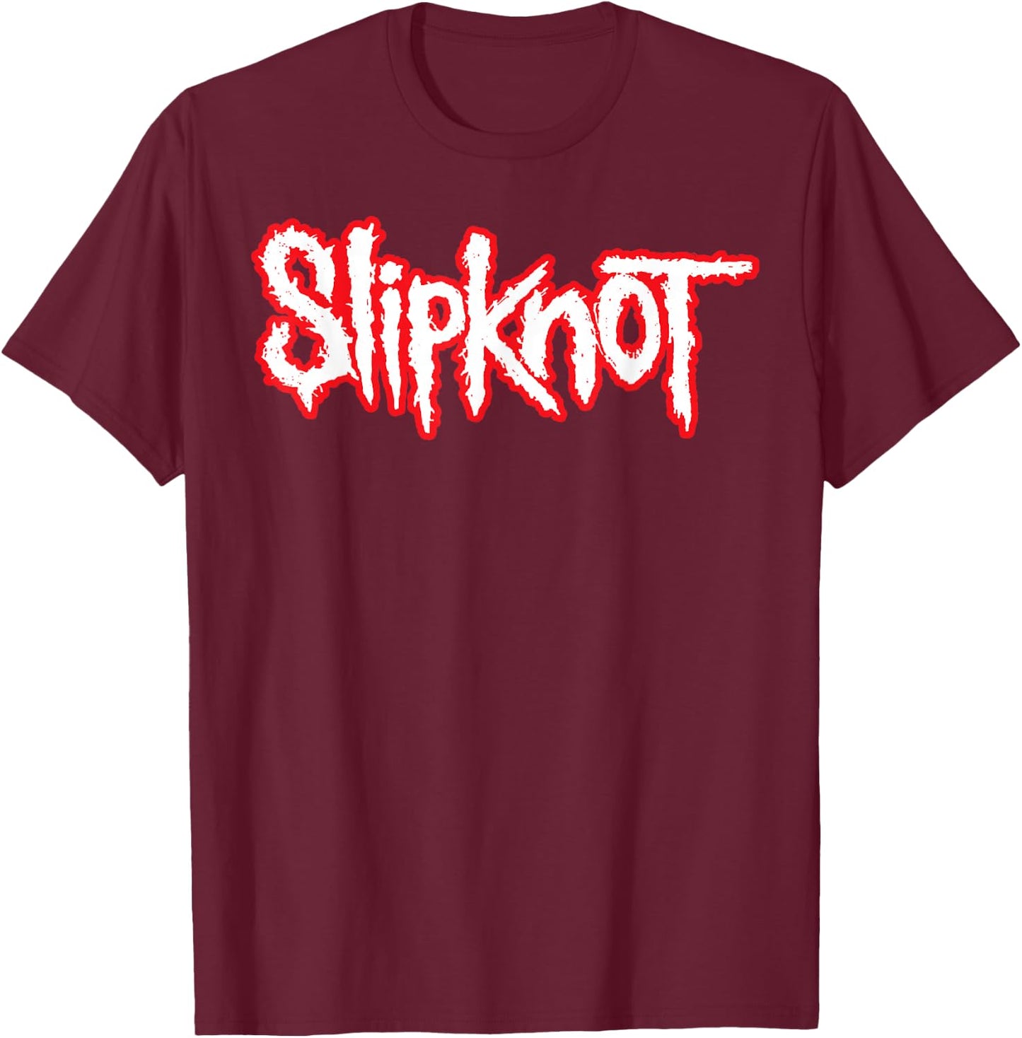 Slipknot Outline Logo , black T-Shirt - T-Shirt | Maroon