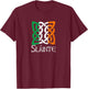Saint Patrick's Day Irish Gaelic Slainte Women Men Adults T-Shirt - T-Shirt | Maroon