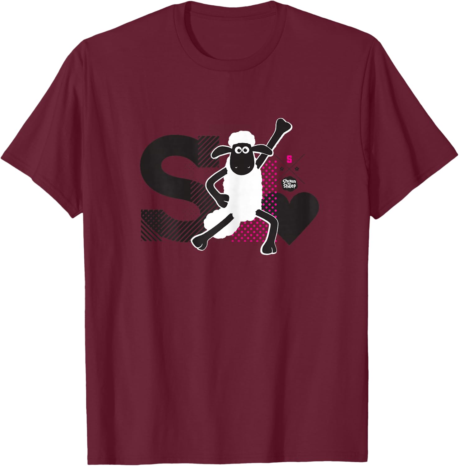 Shaun the Sheep: Dance Pose T-Shirt - T-Shirt | Maroon