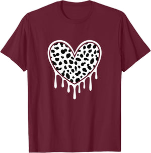 Cute Dalmatian Heart Dalmatian Lover Women Girls T-Shirt - T-Shirt | Maroon