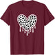 Cute Dalmatian Heart Dalmatian Lover Women Girls T-Shirt - T-Shirt | Maroon