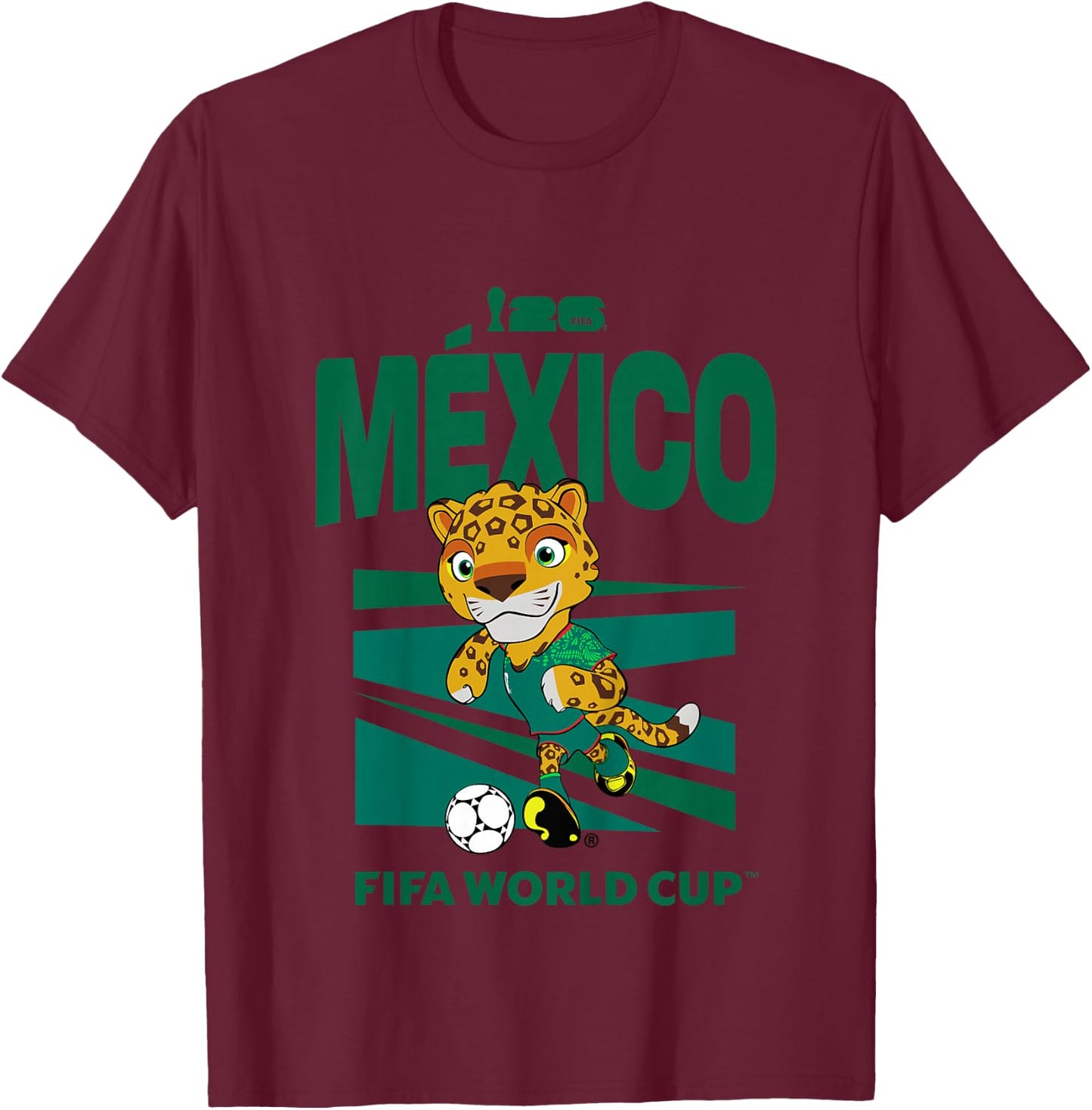 Enfant FIFA World CUP26 Mexico Balle de Mascotte T-Shirt - T-Shirt | Maroon