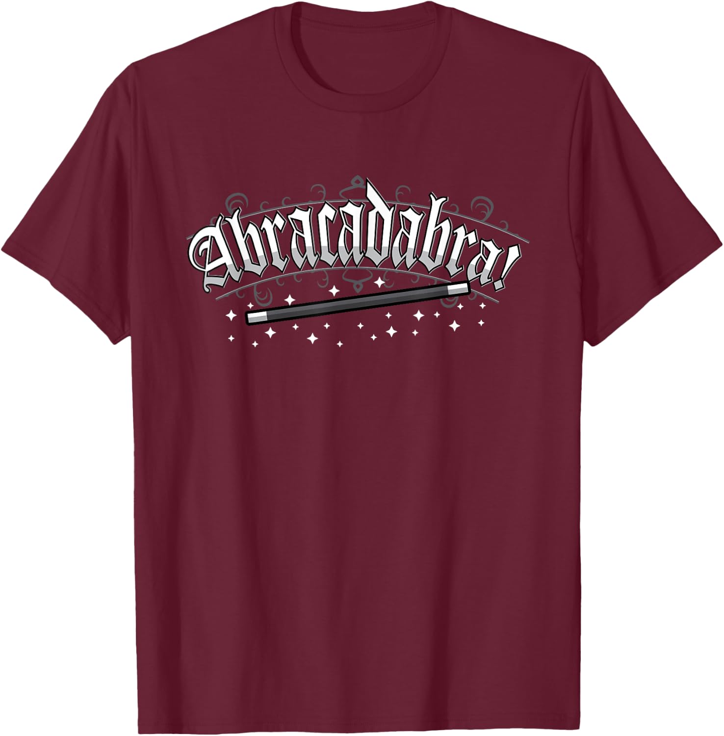 Abracadabra! Magician Magic Wand T-Shirt - T-Shirt | Maroon
