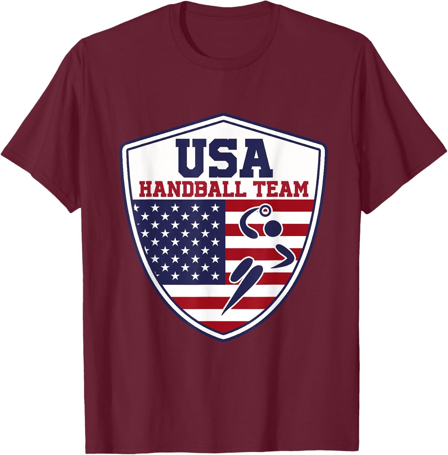 Handball Shirt for Sports Fans - USA Handball Team T-Shirt - T-Shirt | Maroon