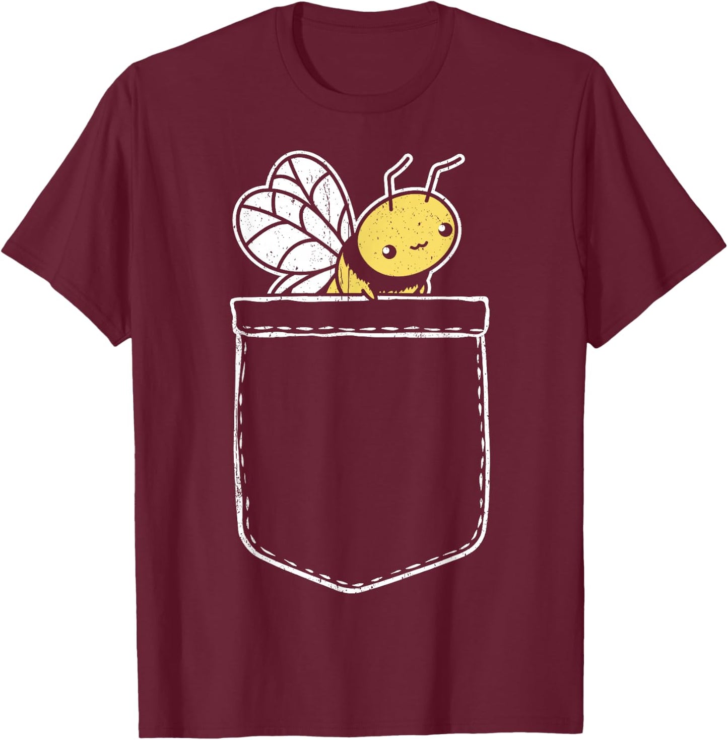 Funny Pocket Bee Bags Bee T-Shirt - T-Shirt | Maroon