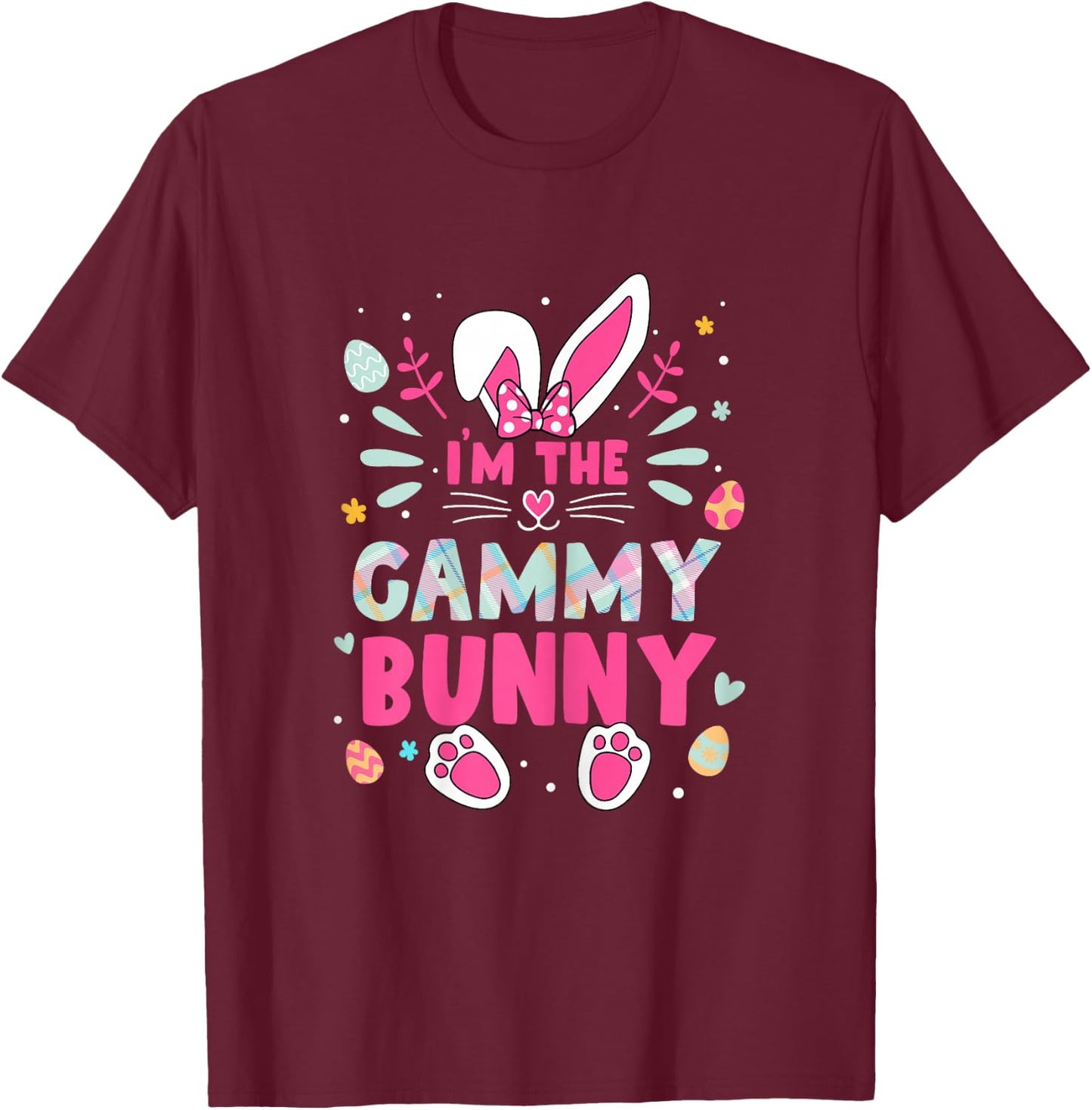 I'm The Gammy Bunny Happy Easter Cute Gammy Bunny Lover T-Shirt - T-Shirt | Maroon