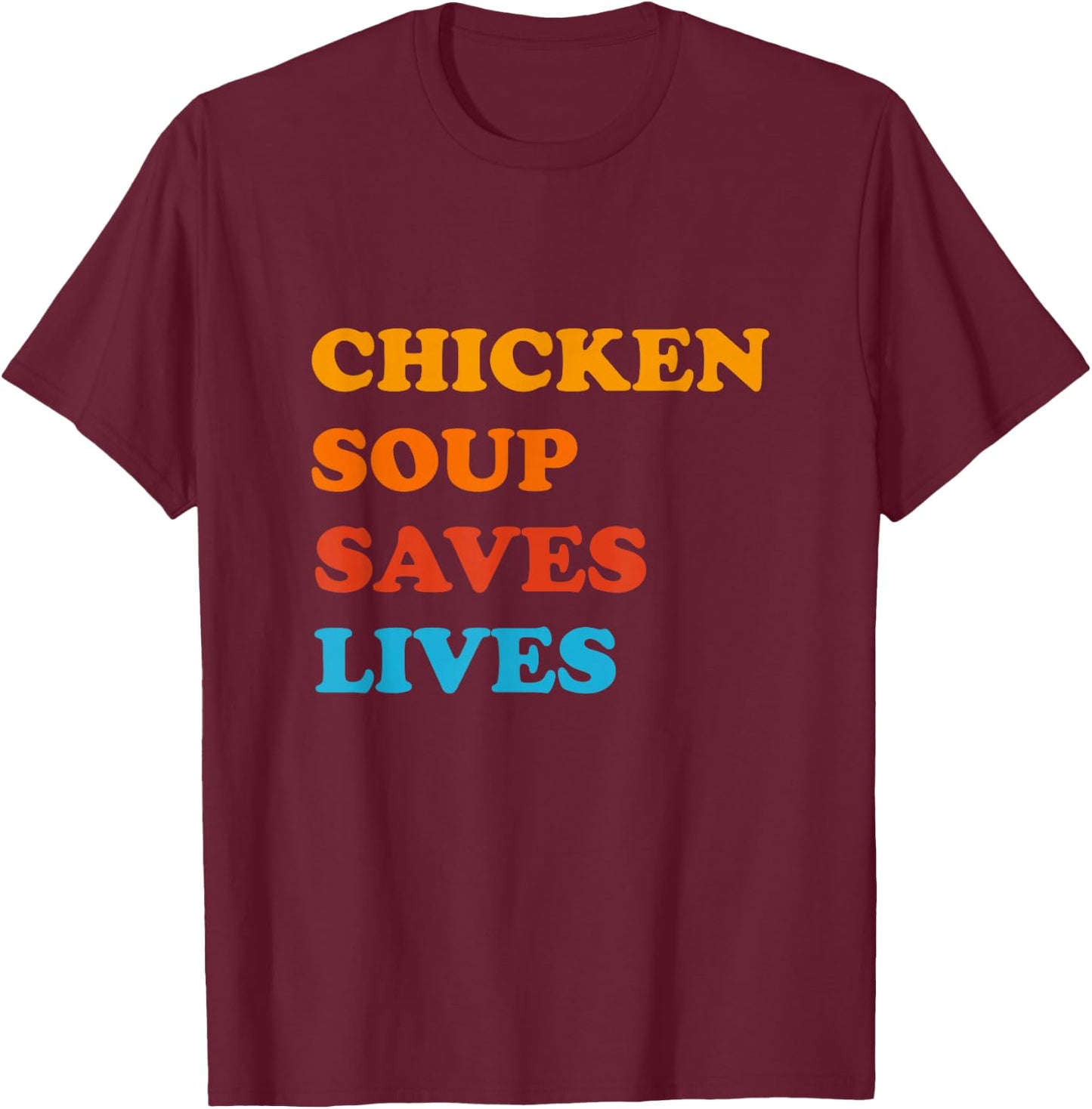 Chicken Soup Saves Lives Grandma Rosh Hashana Matzo Ball T-Shirt - T-Shirt | Maroon