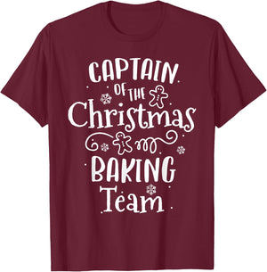 Christmas Baking Team for Kids Family Xmas Cookies T-Shirt - T-Shirt | Maroon