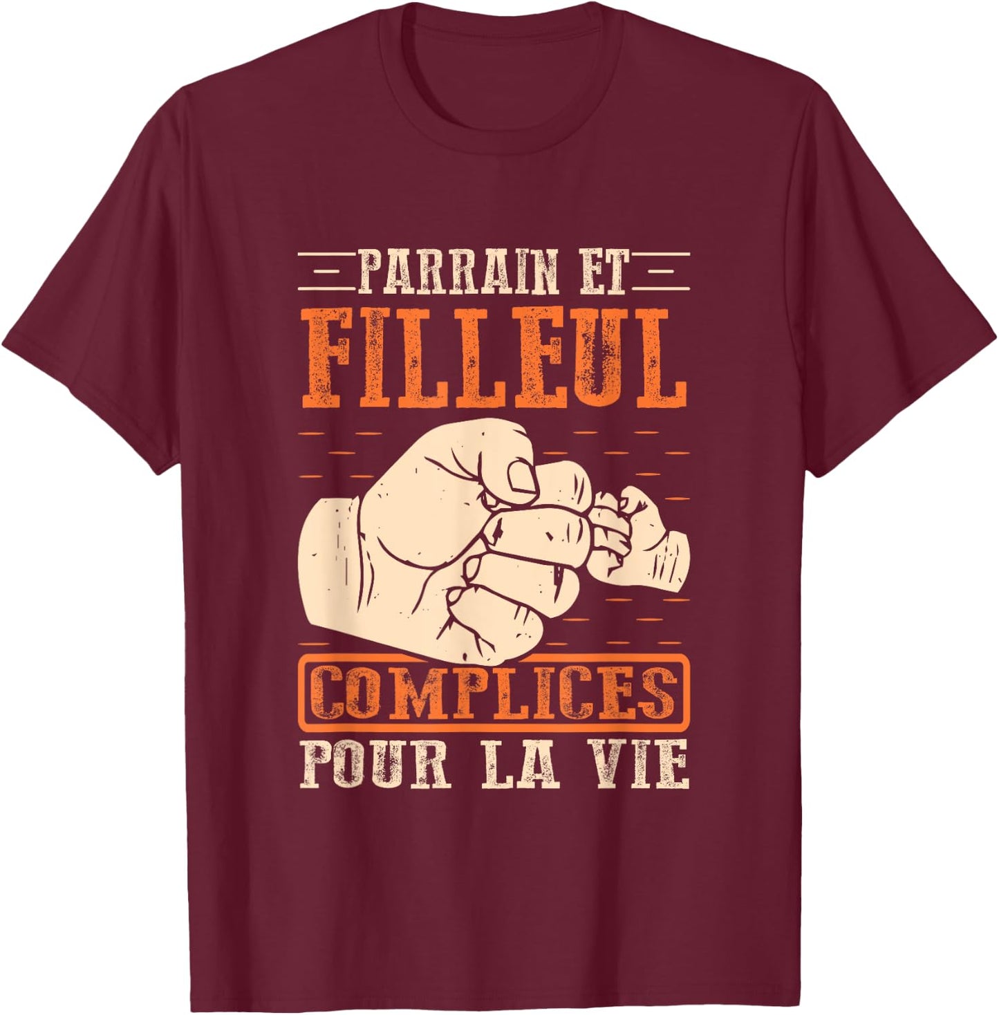 Family Uncle Godfather Filleul Humor , Black, S T-Shirt - T-Shirt | Maroon