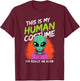 Funny Alien This Is My Human Costume I'm Really An Alien T-Shirt - T-Shirt | Maroon
