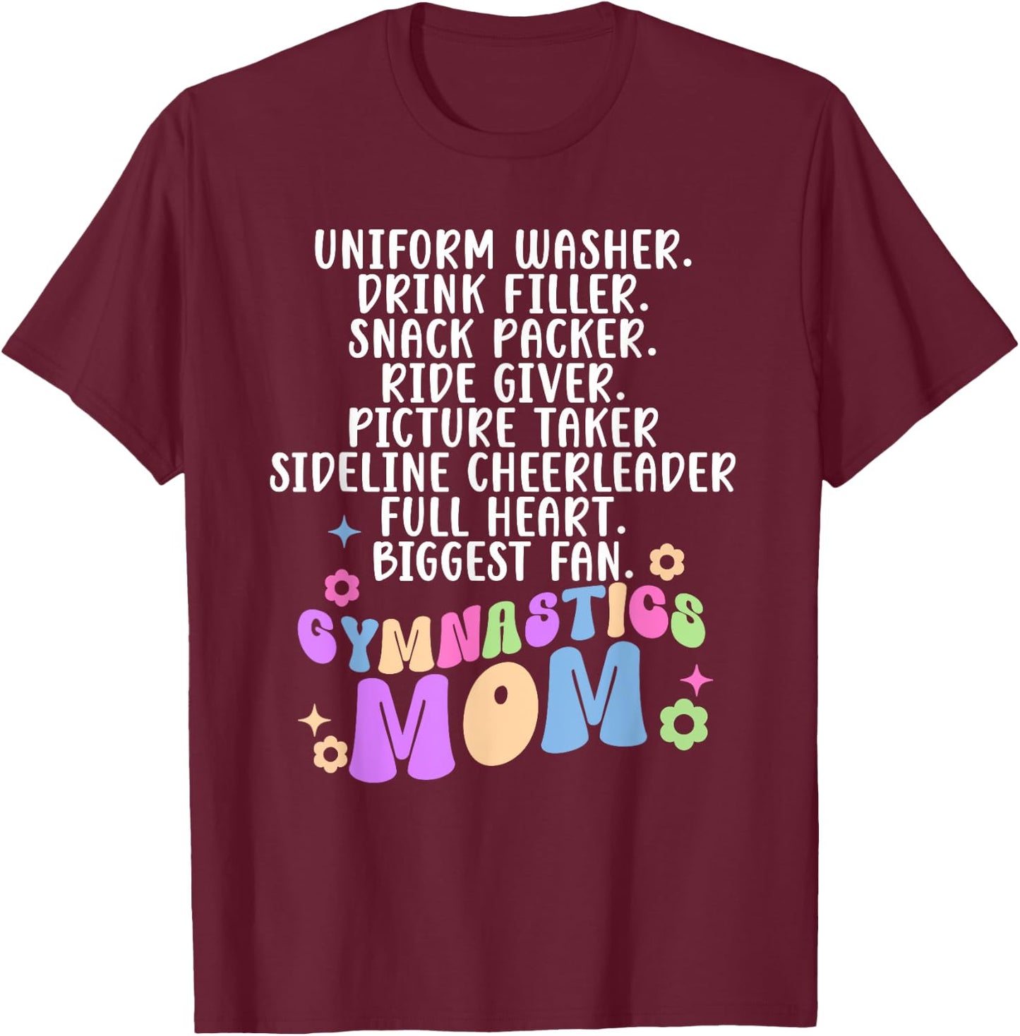 Gymnastics Mom Definition Mom Of A Gymnast Mother T-Shirt - T-Shirt | Maroon