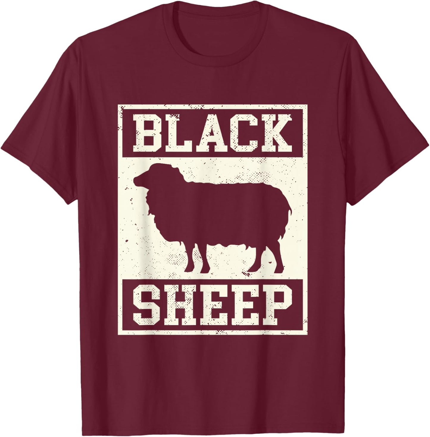 Black Sheep | Outsider Different | Be Yourself T-Shirt - T-Shirt | Maroon