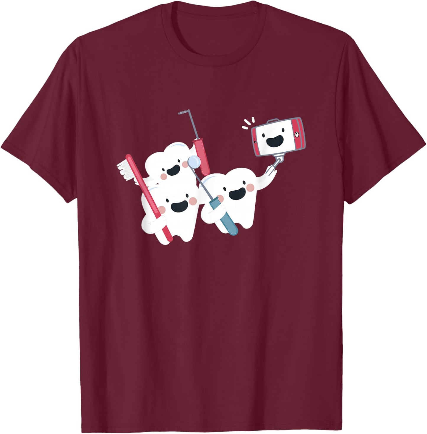 Molar Selfie - Funny Dentist Shirt Gift Dentists T-Shirt - T-Shirt | Maroon
